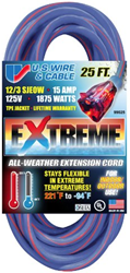 US Wire 12/3 All-Weather 25 Extension Cord - 99025 