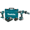 Makita 18 Volt LXT Lithium-Ion Brushless Cordless 2-Piece Combo Kit (Hammer Drill/ Impact Driver) 4.0 Ah - XT268M 
