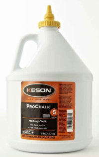Keson 5 lbs Yellow Marking Chalk - 105-Y 