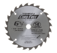 Tenryu 6-1/2" 24 Tooth Very Smooth Wood Blade - CF-16524W 