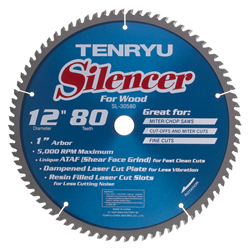 Tenryu 12" 80 Tooth Very Smooth Wood Blade - SL-30580 