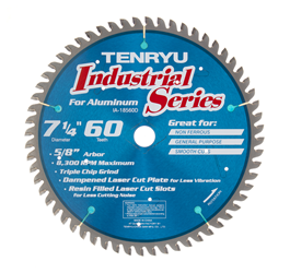 Tenryu 7-1/4" 60 Tooth Smooth Burr-Free Non-Ferrous/Aluminum - IA-18560D 