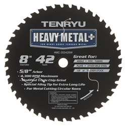Tenryu 8" 42 Tooth Burr-Free Steel Blade - HMC-20342BW 