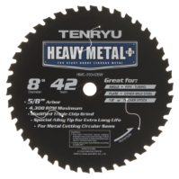 Tenryu 8" 42 Tooth Burr-Free Steel Blade - HMC-20342BW 