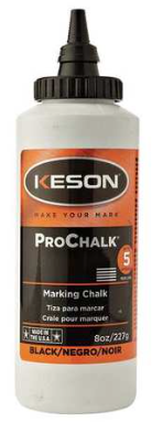 Keson 8 oz Black Marking Chalk - 8-BLACK 