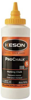 Keson 8 oz Yellow Marking Chalk - 8-Y 
